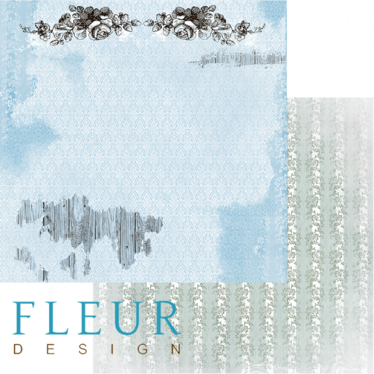 Лист двусторон. бумаги от FLEUR design Узорная салфетка, коллекция Блошиный рынок, 30х30, пл. 190 гр, FD1004509